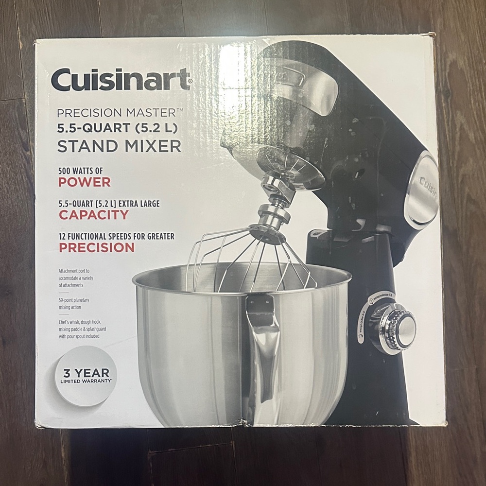 Cuisinart Precision Master Stand Mixer in Black and Silver